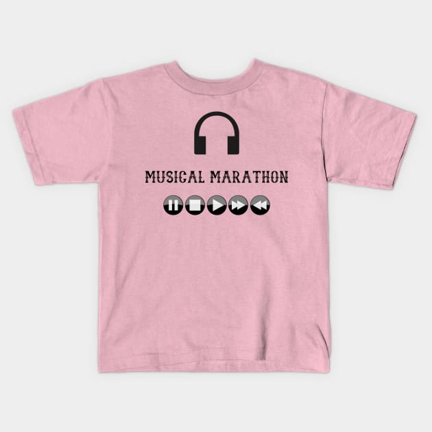 Musical marathon Kids T-Shirt by Tondemand